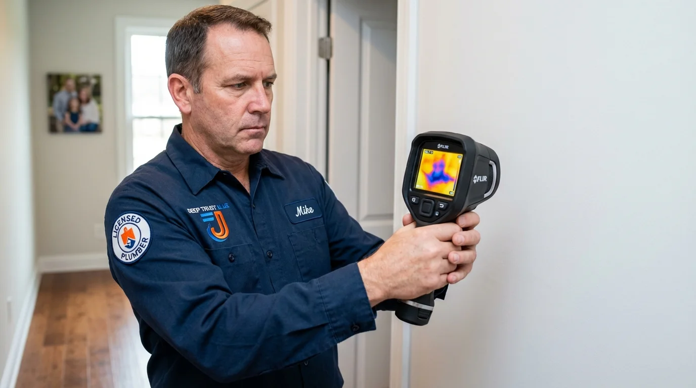 Thermal imaging leak detection by Johns Plumbing LLC in Hopwood